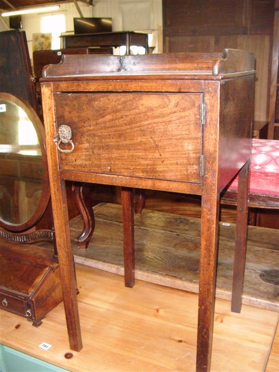 George III mahogany bedside cupboard